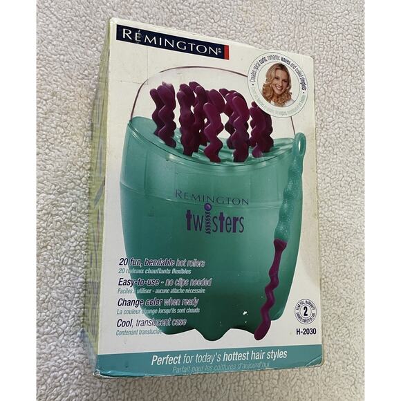 Remington Twisters Bendable Hair Hot 20 Rollers Spiral Curler Set Pageant H-2030 - Picture 1 of 6
